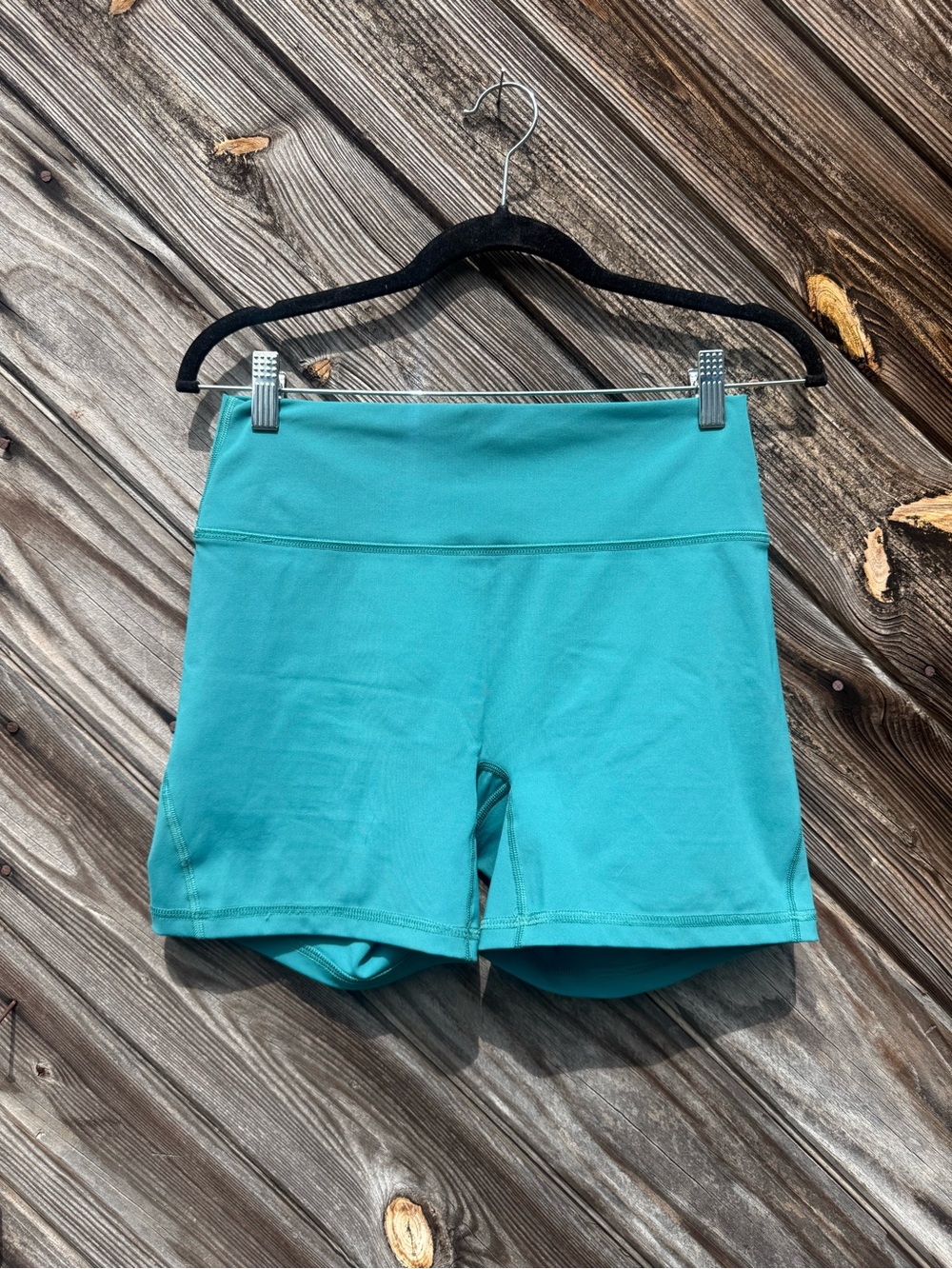 Fleo Teal High-Rise Bike Shorts